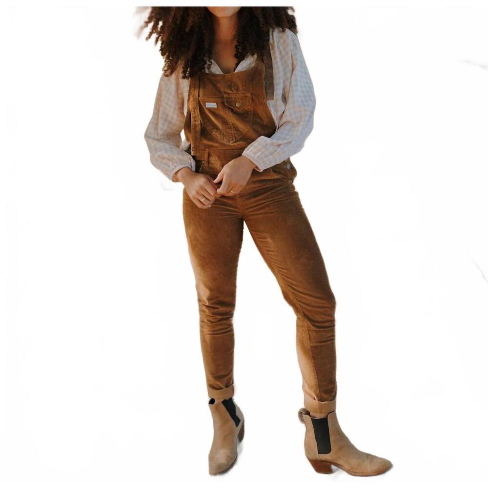 NEW THE MUMSIE corduroy mumsie 3-in-1 overall in the caramella
